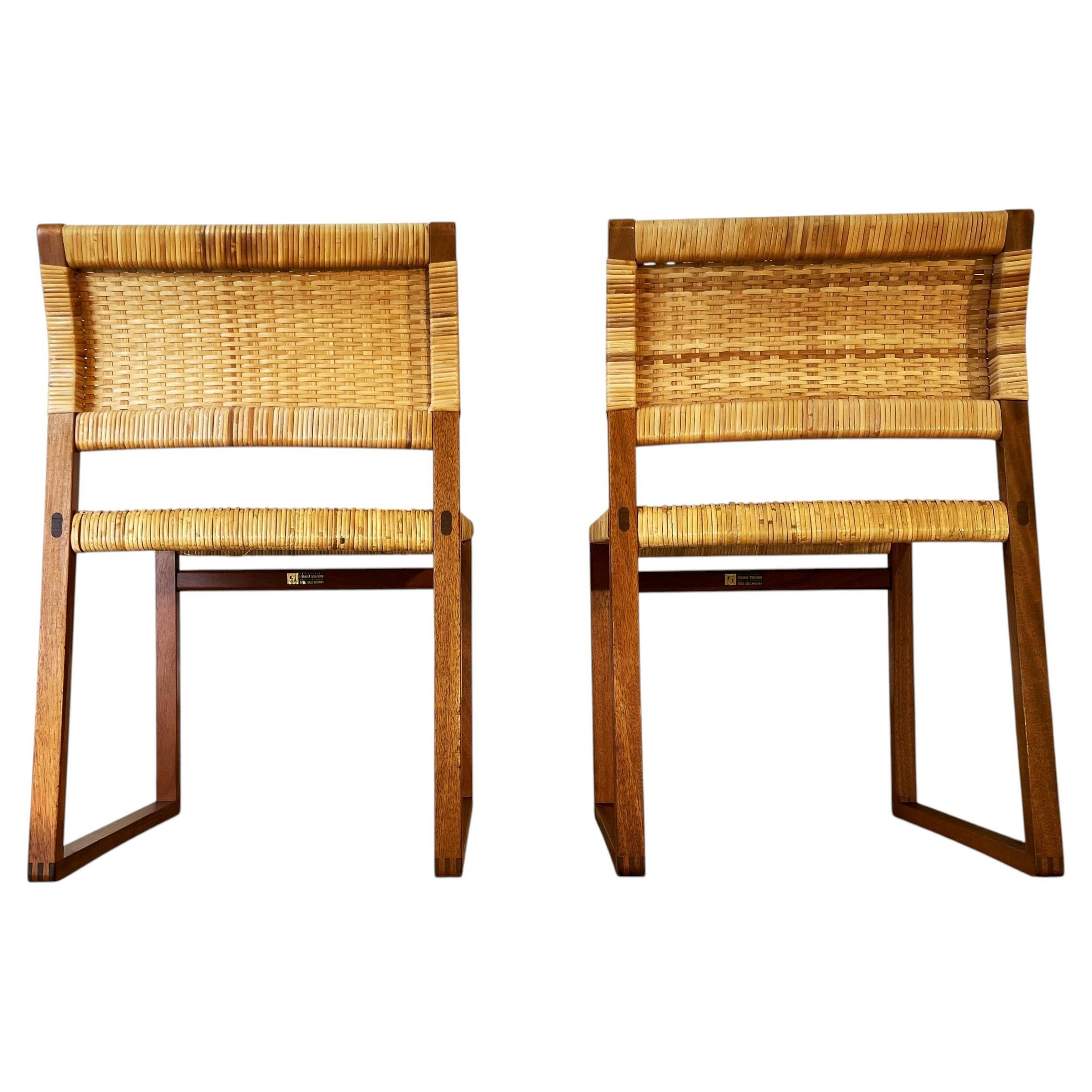 BM61 chairs in mahogany by Borge Mogensen
