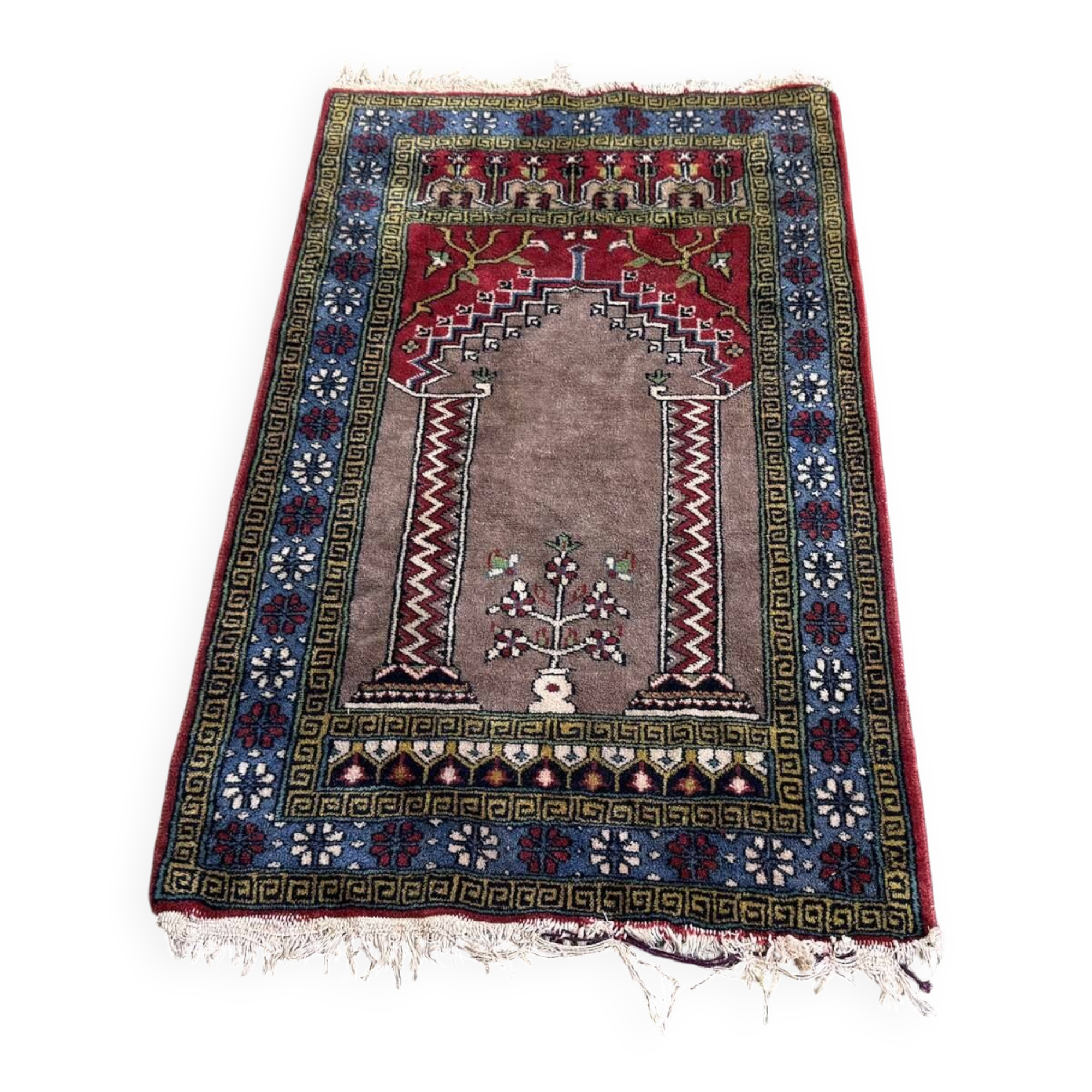 Handmade wool Iranian carpet - 1.26m x 0.75m