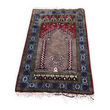 Handmade wool Iranian carpet - 1.26m x 0.75m