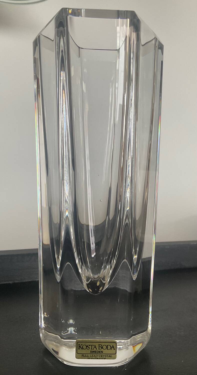 Kosta Boda crystal vase from the 70s