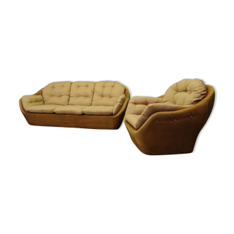 Egg sofa settee & egg chair 1980s