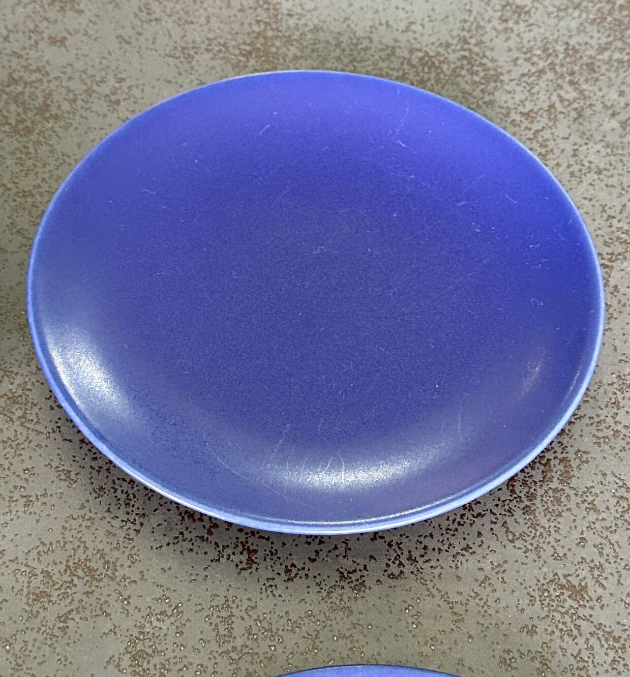 Set of 4 blue plates, Hoganas Keramik, Sweden