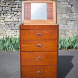 Commode à tiroirs avec miroir intégré