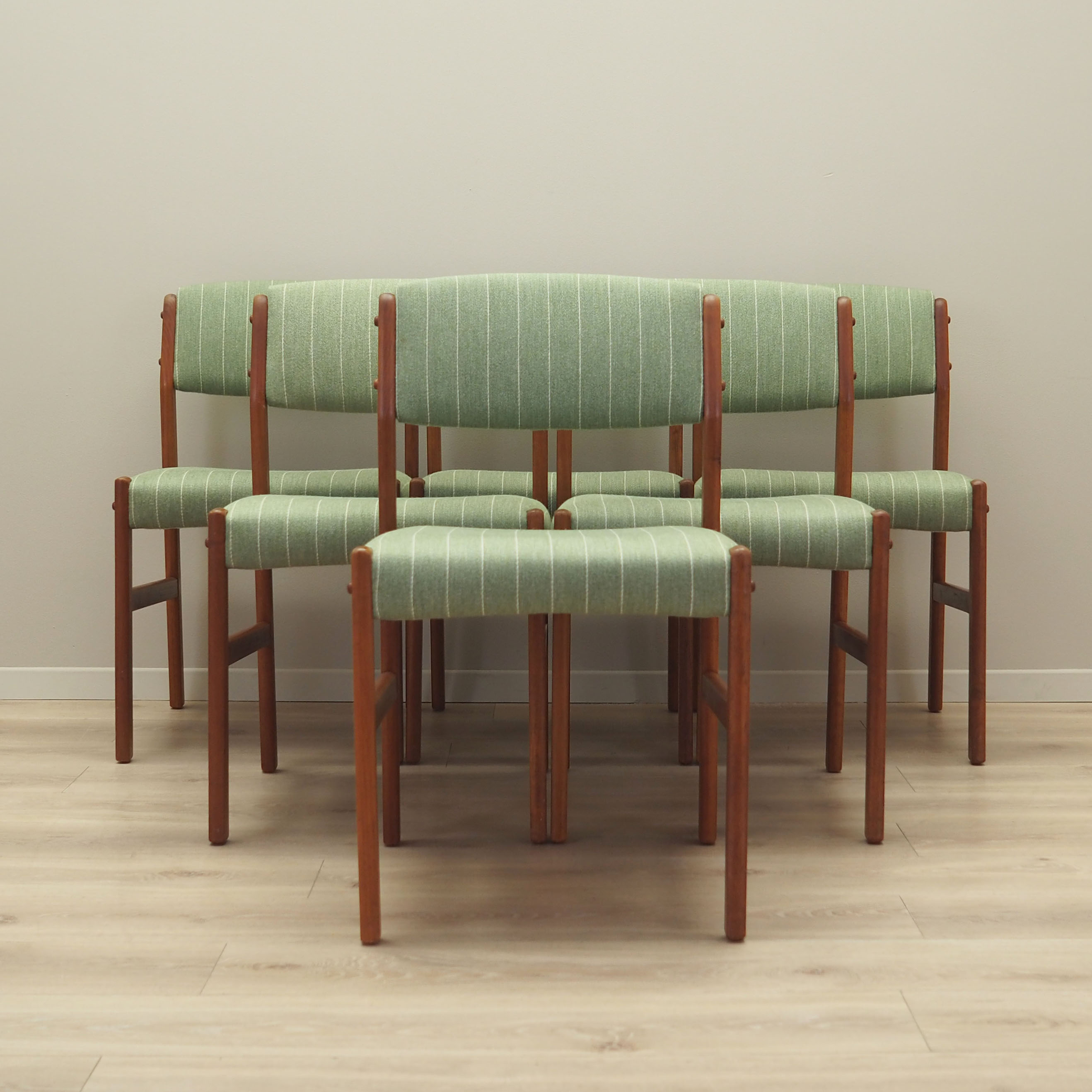 Set of six teak chairs, Danish design, 70s, production: Denmark