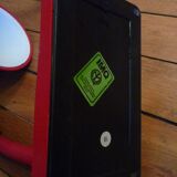 Lampe du bureau porte crayons rouge IMQ vintage italien 80s
