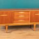 Retro Teak 1960s Long Mid Century Sideboard With Sliding Doors