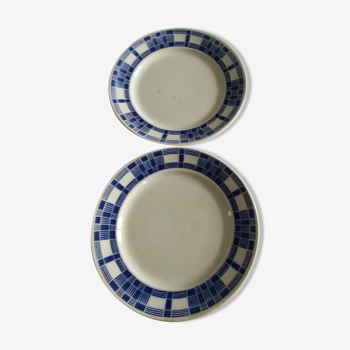 Lot de 2 assiettes Badorviller