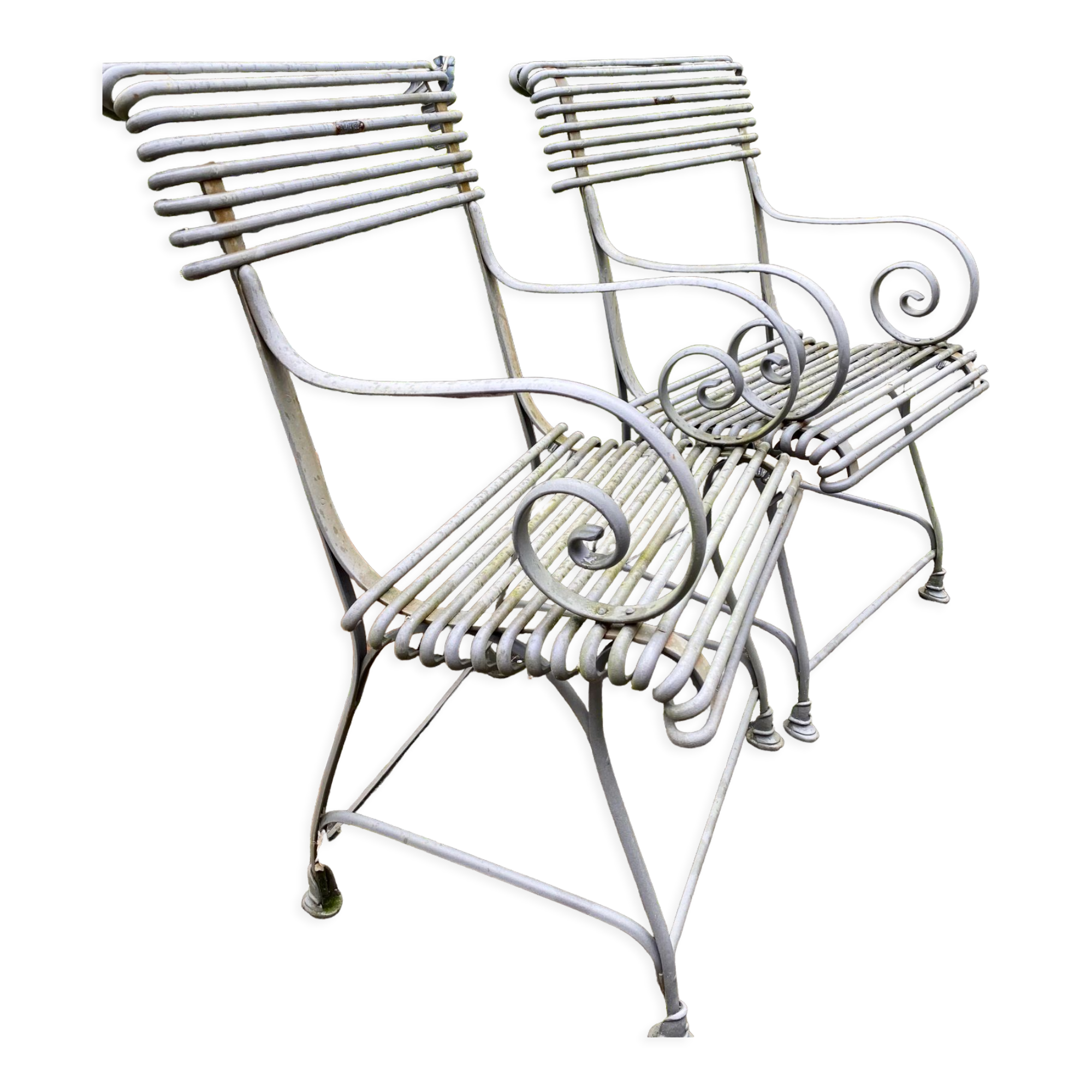 Lot de 2 fauteuils en fer forgé Saint Sauveur Arras