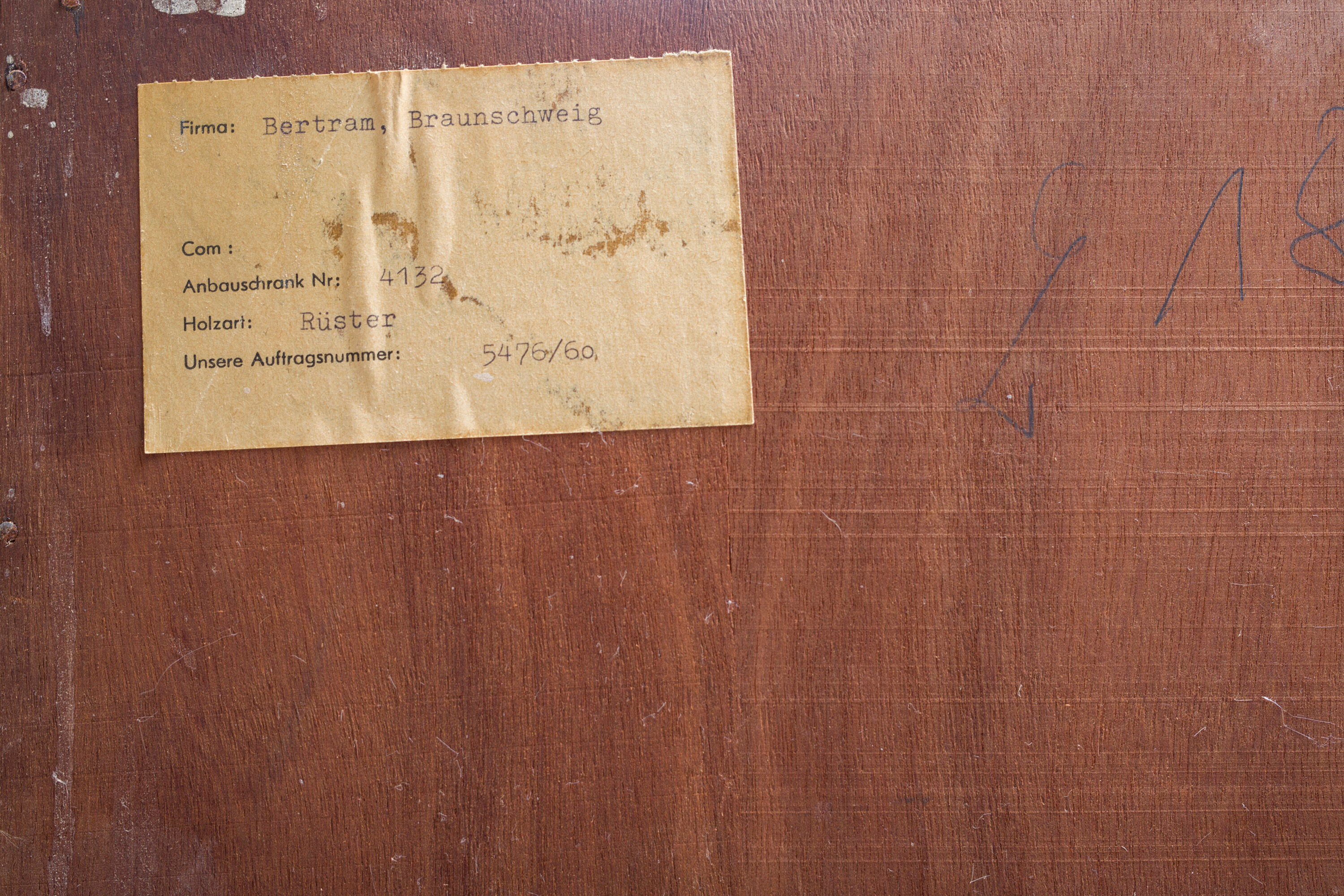 Mid-Century Elm Shelf, 1960s.