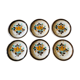 Lot of 6 ceramic hollow plates Boch Corfu Belgium