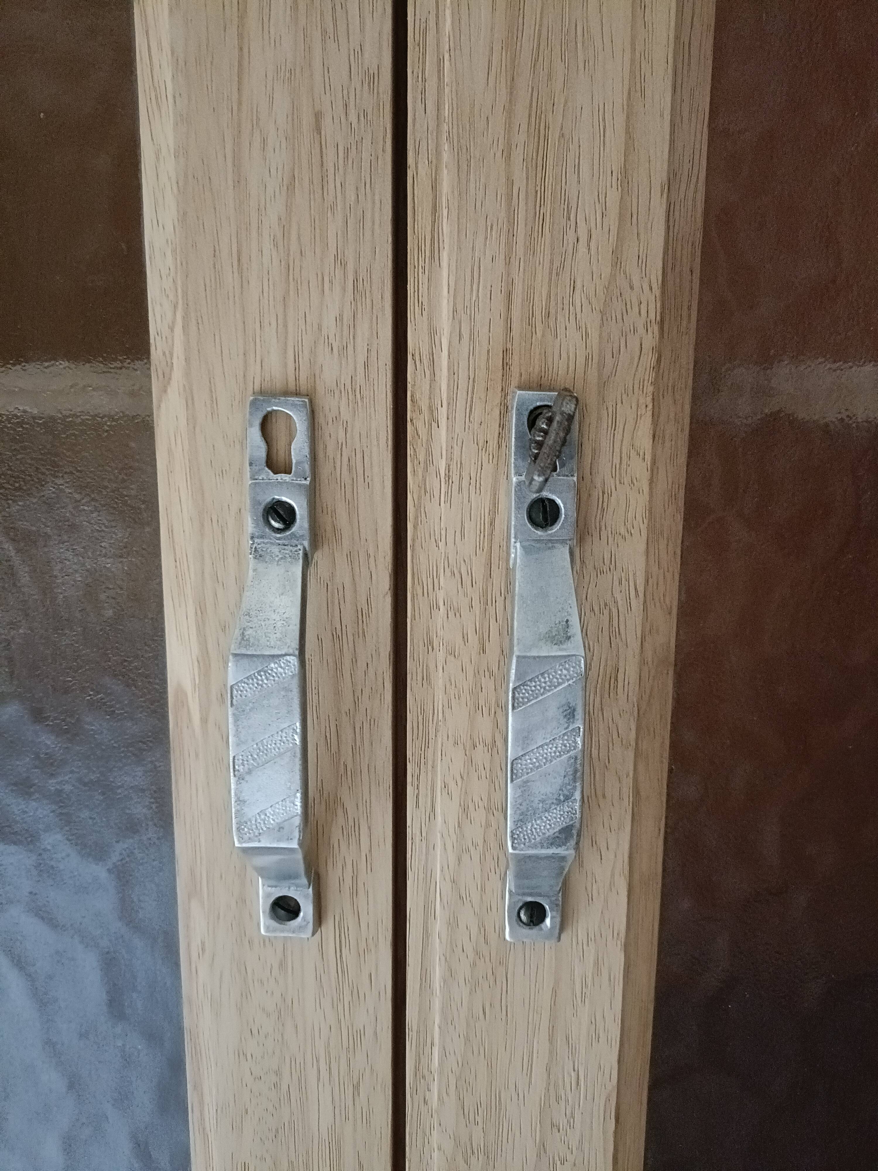 Renovated glass-fronted bookcase