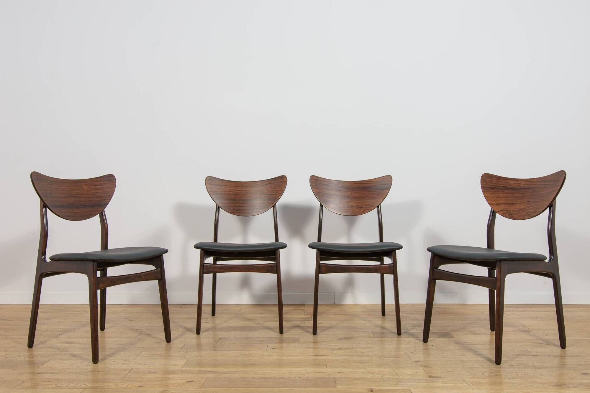 Mid-Century Rosewood Dining Chairs, Denmark, 1960s, Set of 4