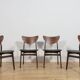 Mid-Century Rosewood Dining Chairs, Denmark, 1960s, Set of 4