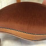 Fauteuil Voltaire assise marron