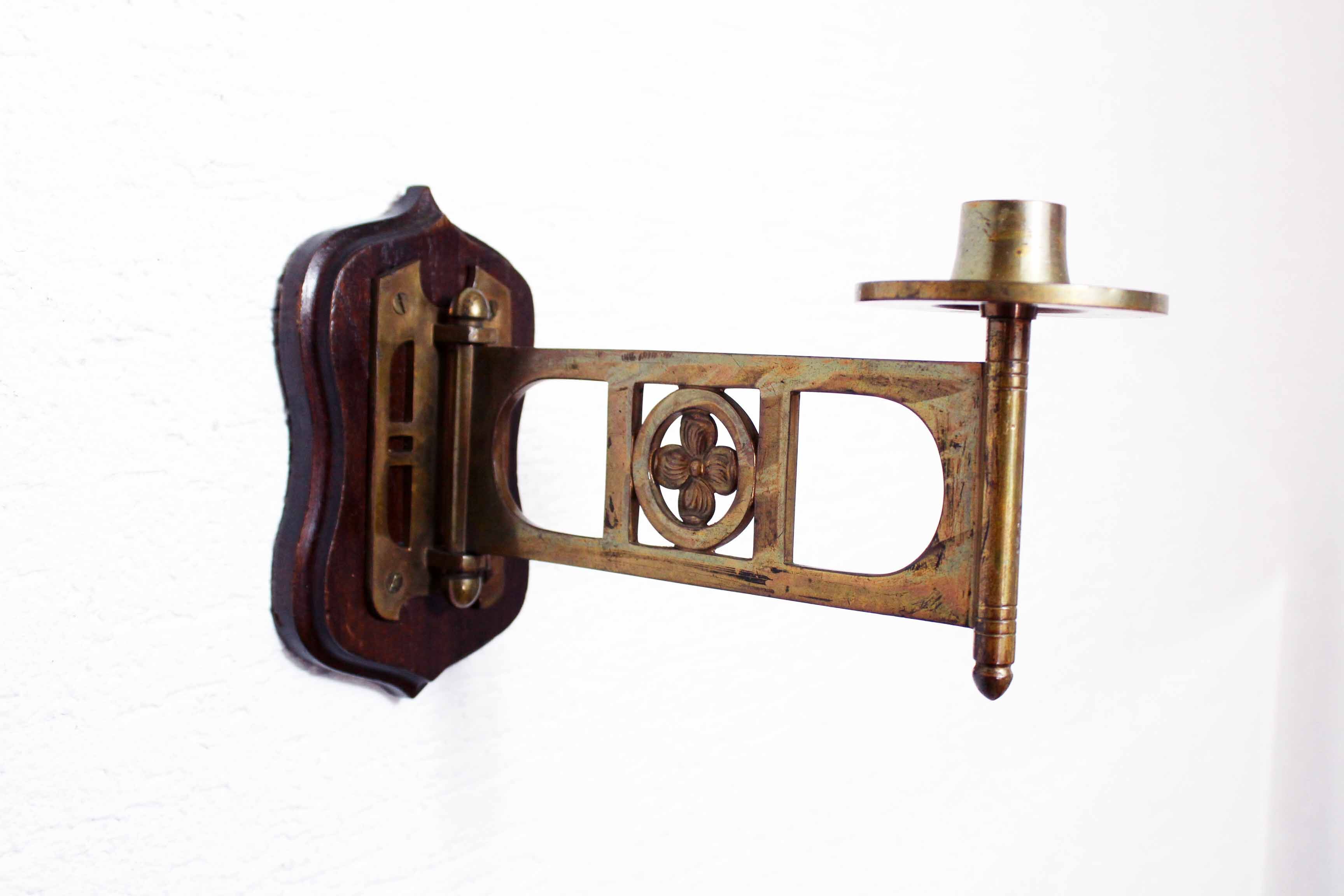 Pair of wall candle holders