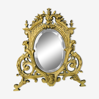 Antique gilded bronze mirror