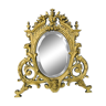 Miroir ancien en bronze doré