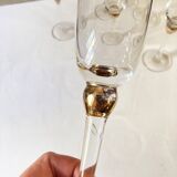 Glass champagne flutes