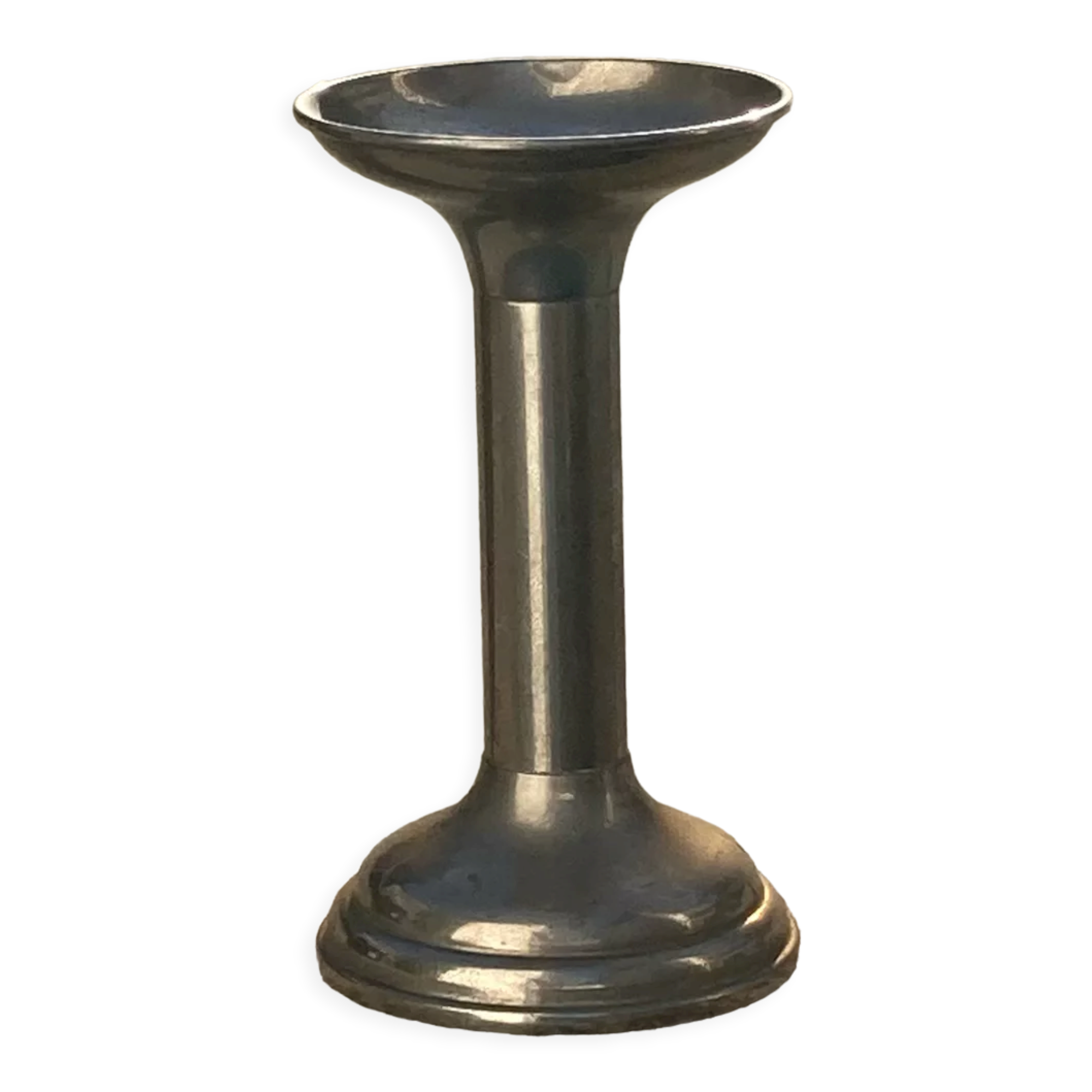 Ancien bougeoir en métal argenté