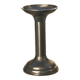 Old silver metal candle holder
