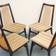 Ensemble de 4 chaises des années 1950, design bicolore