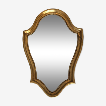 Old gold molded mirror 15,5x39,5cm