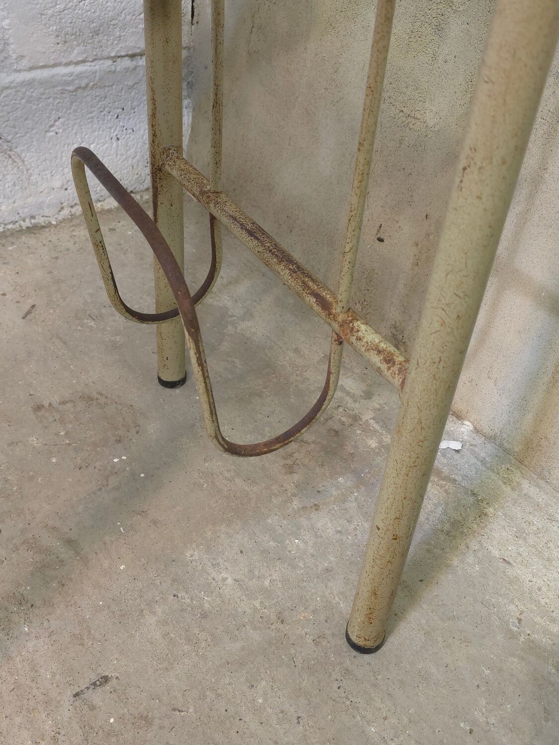 Simple school desk from 1960 with locker.