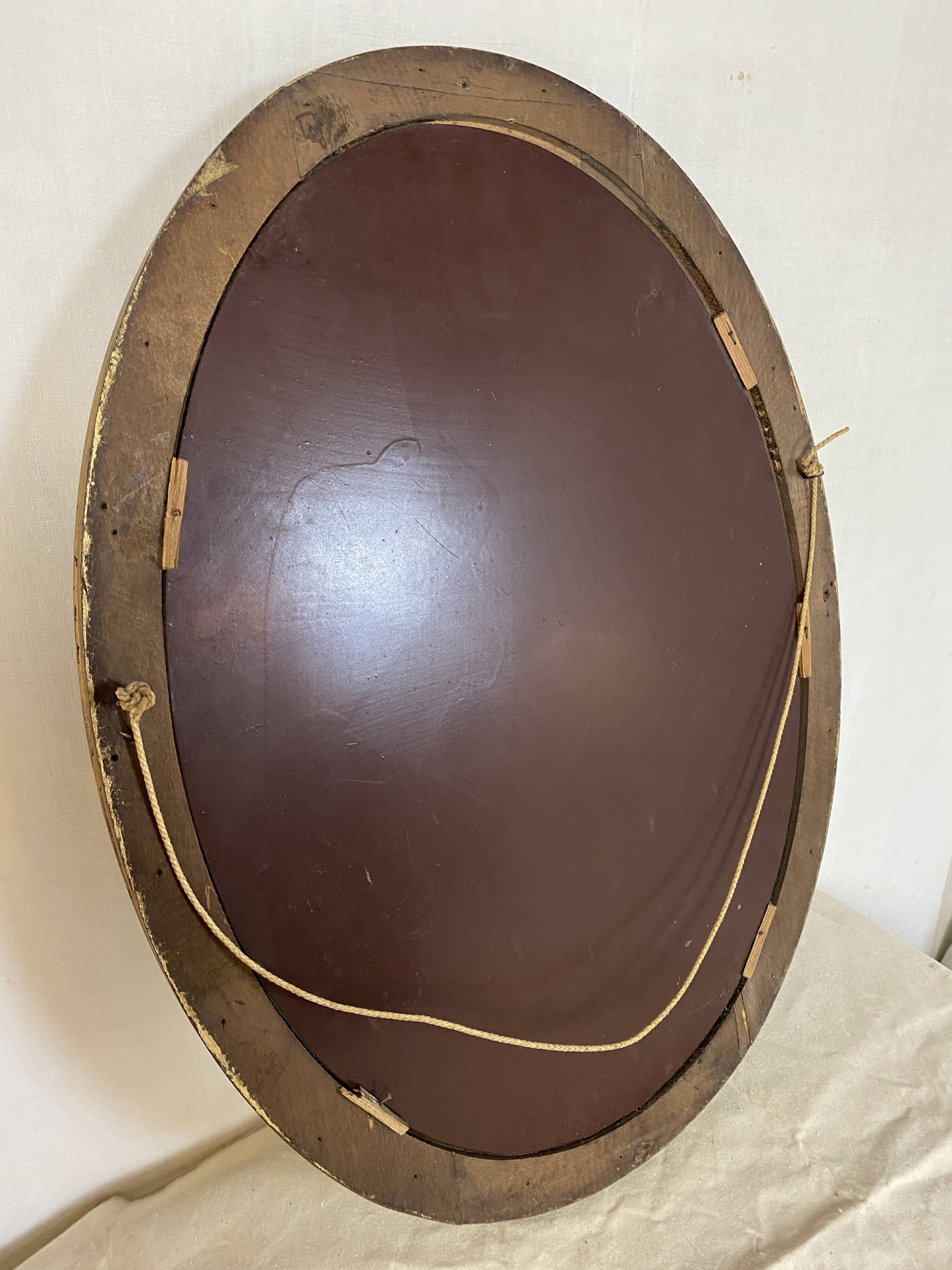Bevel oval mirror nineteenth
