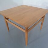 Danish Oak Sofa Table by Niels Bach, 1960s