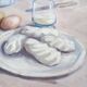 Still Life Painting Meringues Canvas signed Pierre Cols