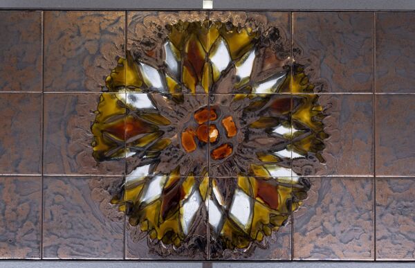 Juliette Belarti Ensemble de 3 tables en carreaux de céramique belges années 1970