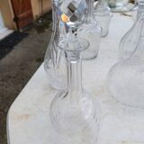Set of 18 glass and crystal carafes