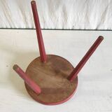 Tripod stool in solid oak - mid 20th century