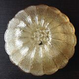 Amber glass ceiling rose by Limburg / vintage 1960s