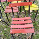 Vintage bistro metal chairs