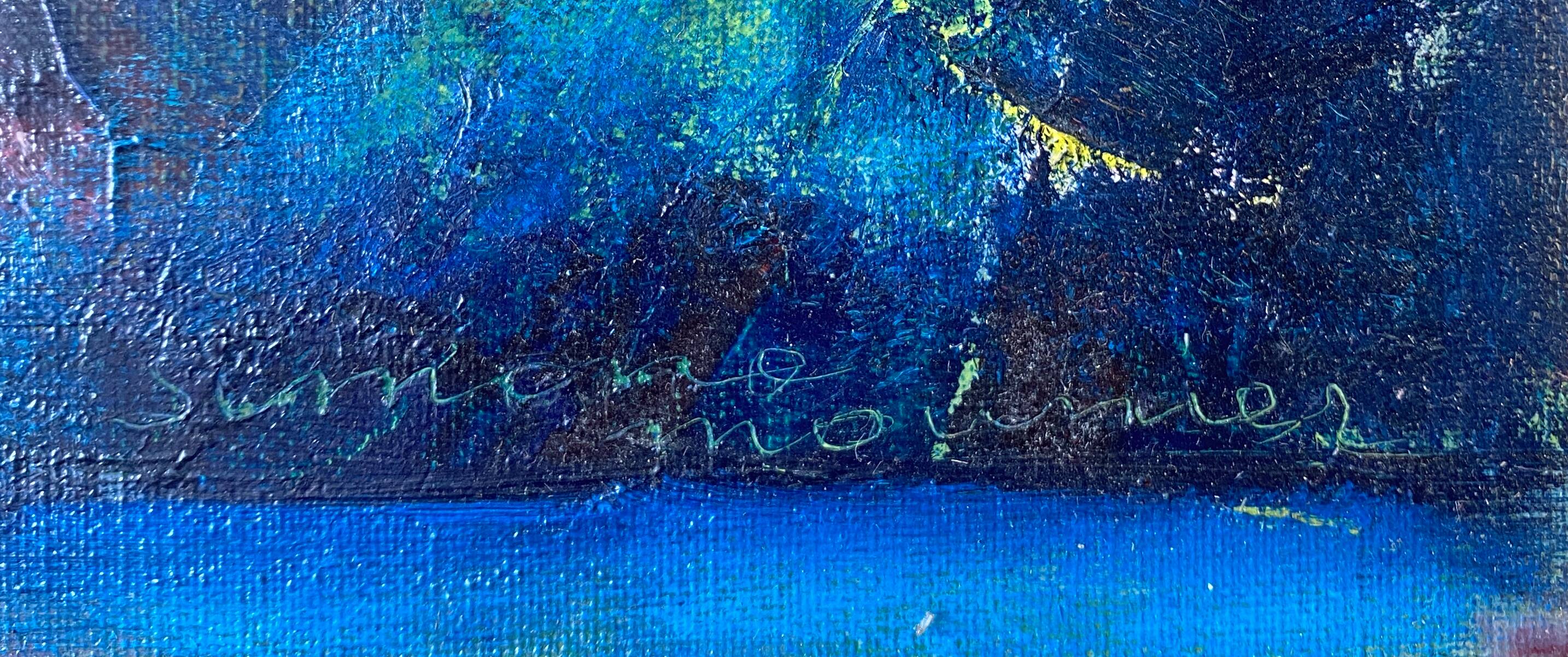 Painting "Bouquet of white flowers" HST signed Simone Mounier