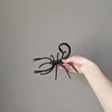 Handcrafted metal scorpion sculpture, curiosity cabinet, arthropod object