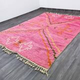 Incredible Moroccan pink rug, Beni Ourain rug 150/250cm