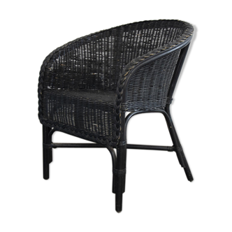 Black rattan chair