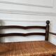 Banc en bois et paille ancien