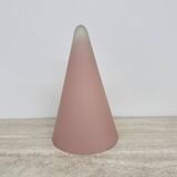 Matte Pink glass SCE Teepee table lamp , 1970’s , France