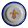 18th century earthenware decorative plate signed Saint Clement with royal coat of arms decoration