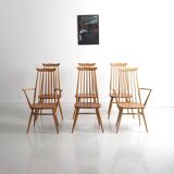 Set of 6 Windsor Dining Chairs in Beech and Elm by Lucian Erc