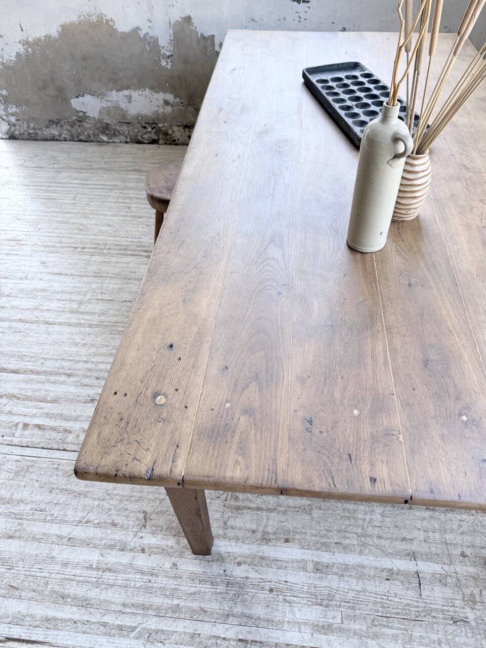 Oak farmhouse table 1950 212cm