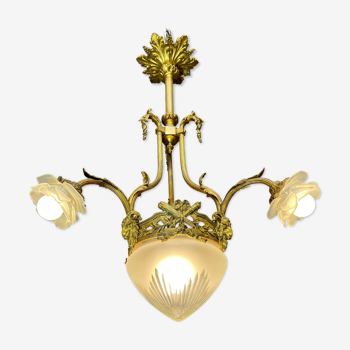 Lustre en bronze époque napoléon III très bon état