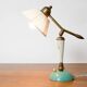 Brass and lacquered metal lamp from the 1950s.