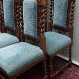 Set of 6 Louis XIII style chairs
