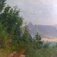 French vintage oil painting on board, signed A. Gillaz
