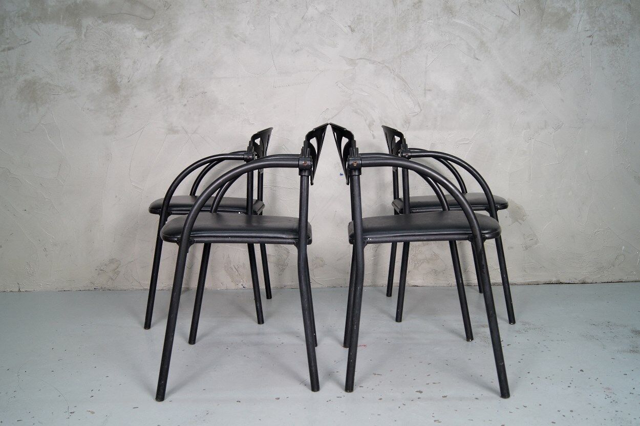 Italian Alisea armchairs by Lisa Bross for Studio Simonetti, 1980s, Set of 4