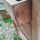 Antique Louis XVI style marquetry bedside table